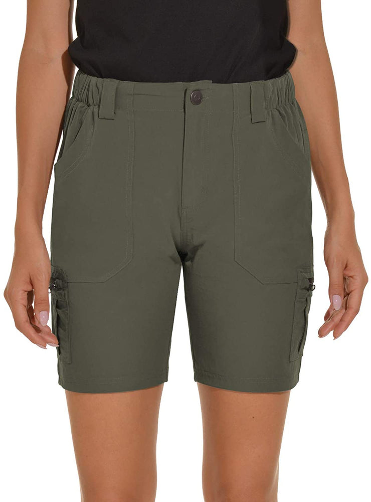 Women's Short Hiking Camping Travel 6 Pockets Quick Dry Water Resistant - Vayager Sports
