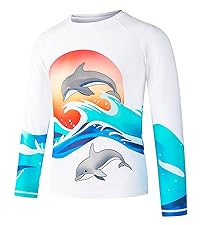VAYAGER SPORTS Boys Rash Guard Swim Shirt Long Sleeve for Kids Youth UPF+ 50