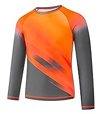 VAYAGER SPORTS Boys Rash Guard Swim Shirt Long Sleeve for Kids Youth UPF+ 50