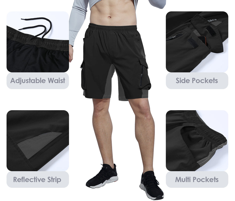 VAYAGER SPORTS  Men's Hiking Shorts Lightweight Multi Pocket Outdoor Shorts