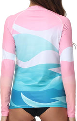 VAYAGER SPORTS Women's UPF 50+ Long Sleeve Rash Guard - Quick Dry Swim Shirts