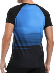 VAYAGER SPORTS Men's Swim Shirts Rash Guard UPF 50+ Short Sleeve