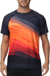 VAYAGER SPORTS Men's Swim Shirts Rash Guard UPF 50+ Short Sleeve