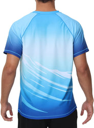 VAYAGER SPORTS Men's Swim Shirts Rash Guard UPF 50+ Short Sleeve