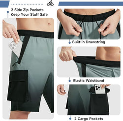 VAYAGER SPORTS Men's Mountain Bike Shorts 3D Padded Bicycle MTB Shorts