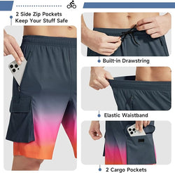 VAYAGER SPORTS Men's Mountain Bike Shorts 3D Padded Bicycle MTB Shorts