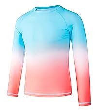 VAYAGER SPORTS Boys Rash Guard Swim Shirt Long Sleeve for Kids Youth UPF+ 50