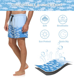 VAYAGER SPORTS Men's Swim Trunks with Compression Liner - 5 Inch Quick Dry Swim Shorts