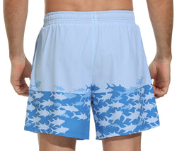 VAYAGER SPORTS Men's Swim Trunks with Compression Liner - 5 Inch Quick Dry Swim Shorts