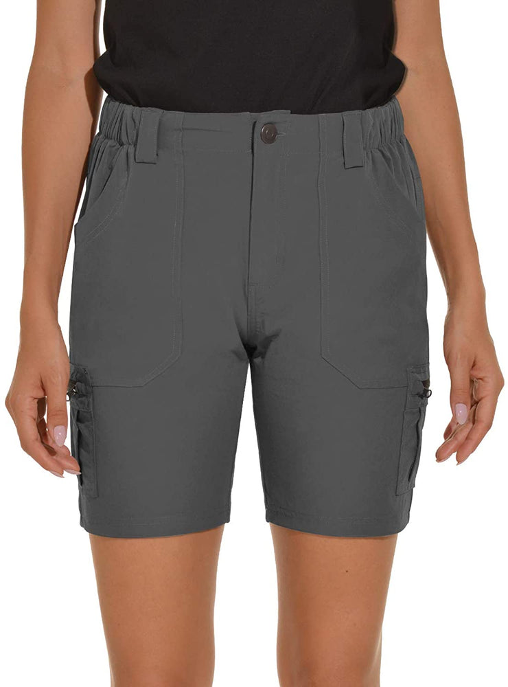 Women's Short Hiking Camping Travel 6 Pockets Quick Dry Water Resistant - Vayager Sports