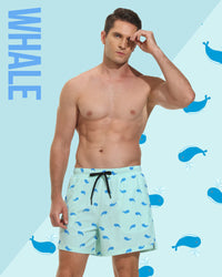 VAYAGER SPORTS Men's Swim Trunks with Compression Liner - 5 Inch Quick Dry Swim Shorts