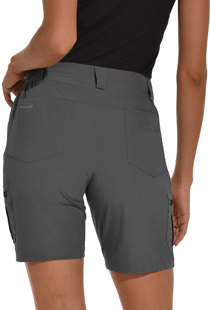 Women's Short Hiking Camping Travel 6 Pockets Quick Dry Water Resistant - Vayager Sports