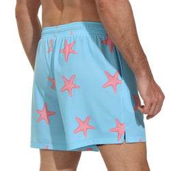 VAYAGER SPORTS Men's Swim Trunks with Compression Liner - 5 Inch Quick Dry Swim Shorts