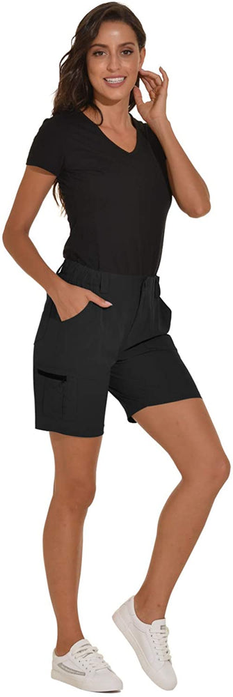 Women's Short Hiking Camping Travel 6 Pockets Quick Dry Water Resistant - Vayager Sports